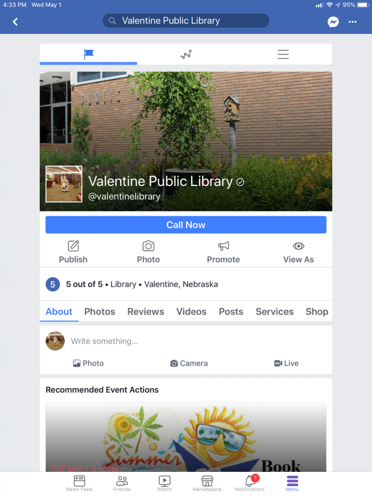 https www instagram com valentinepubliclibrary - follow us on instagram website