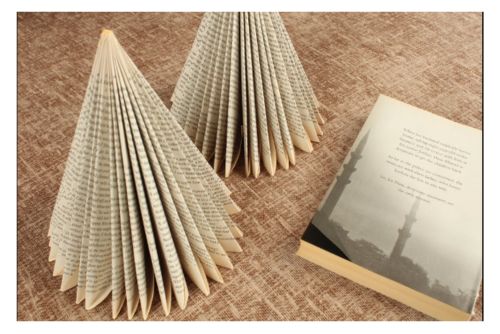Craft Tutorial-Book Christmas Trees: Grade 4 thru Adult